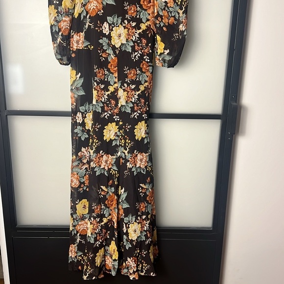 NWT VERONICA BEARD Avani wrap-effect floral-print silk-chiffon maxi dress Size 0 - Picture 10 of 11